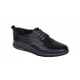 Oferta marimea 37 - Pantofi barbati, casual din piele naturala, Negru, LGKR57N